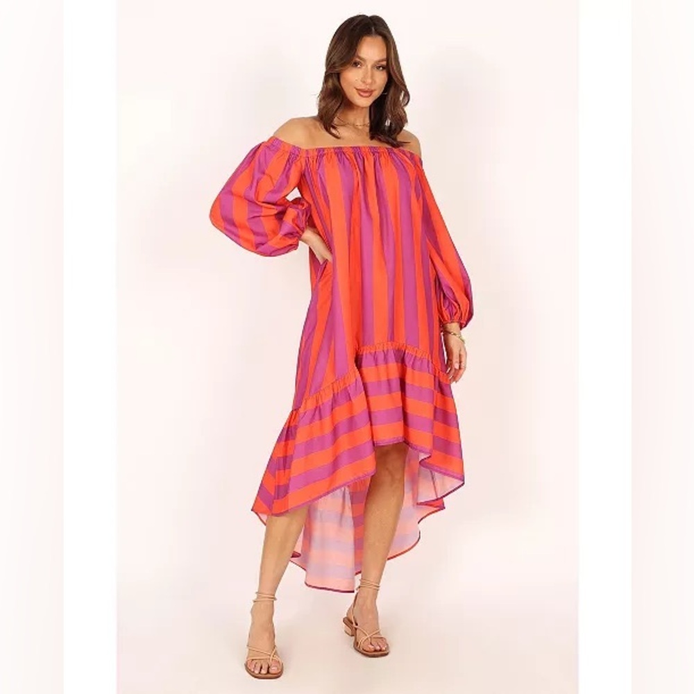 NWT Petal & Pup Alysa High Low Midi Dress Vacation Resortwear Cruise Size Large